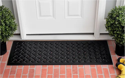 Vista 2 de Calloway Mills 900072448 Hampton Weave - Felpudo de goma, 24 x 48 pulgadas