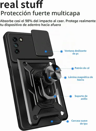 Vista 7 de Funda para Nokia G400 5G con [2 unidades] Protector de pantalla de vidrio templado, para Nokia G400 [Grado militar] Armadura protectora, con lente