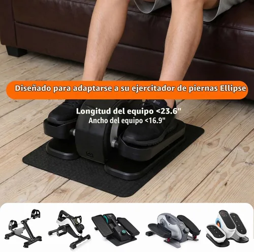 Vista 4 de Stepwaver Alfombrilla antideslizante de goma de doble cara para máquina elíptica, alfombrilla antideslizante de 24 x 17 pulgadas para placa