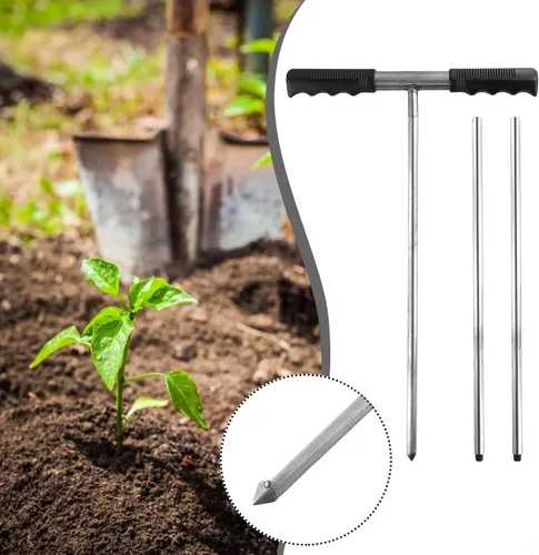 Vista 5 de Stainless Steel Soil Probe Rod 32-48 Inch Adjustable Length With Comfortable Handle For Locating Septic Tanks And Underground Pipes