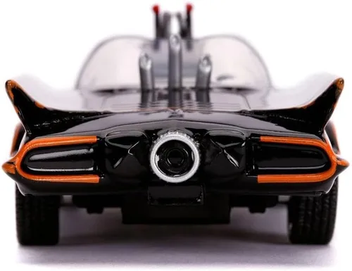 Vista 6 de Jada Toys DC Comics 1:32 Classic TV Series 1966 Batmobile - Coche fundido a presión con figura de Batman, juguetes para niños y adultos