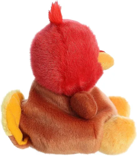 Vista 4 de Aurora® Adorable animal de peluche Palm Pals™ Aspen Turkey™, divertido peluche coleccionable para niños y adultos, perfecto para decorar