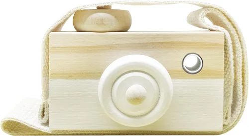 Vista 11 de Juguetes de madera para bebés, mini cámara de juguete, lindo juguete mini para bebés y niños, accesorios para colgar en el cuello con fotografía