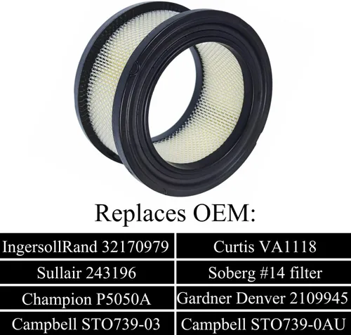 Vista 4 de Filtro de aire 32170979 compatible con limpiador de compresor de aire Ingersol Rand T30 SS5 2340 2475 (paquete de 4)