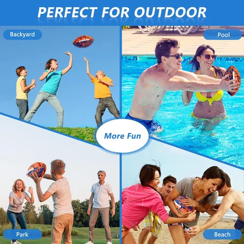 Vista 9 de Jasonwell Fútbol acuático para piscina y playa, impermeable, agarre fuerte y flotador inflable Jasonwell para niños