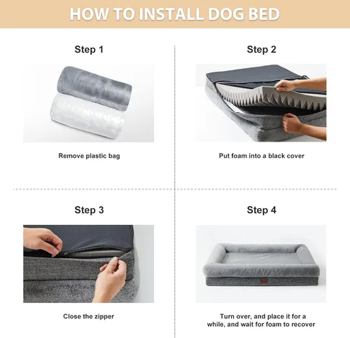 Vista 7 de BFPETHOME Camas para Perros Pequeños, Cama para Perros Lavable con Laterales, Colchonetas Ortopédicas Suaves de Tamaño Mediano con Funda Removible