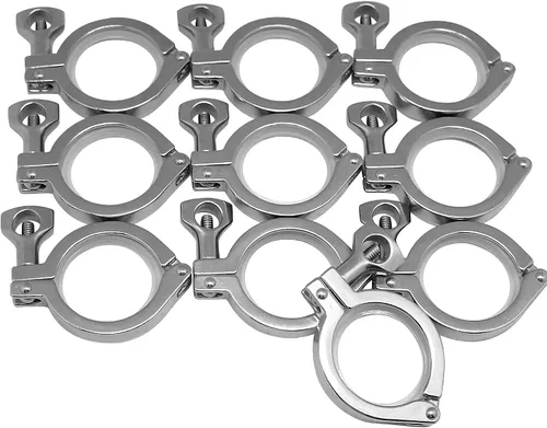 Vista 8 de Acero inoxidable 304 Single Pin Heavy Duty Tri Clamp con tuerca de ala para virola TC 1.5 "con 1 unid junta de silicona