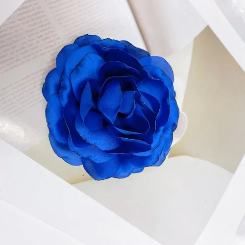 Vista 4 de Delicados broches de flores de peonía, delicados broches de gasa con rosas clásicas para bodas, fiestas, banquetes de baile para mujeres, elegantes
