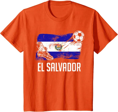 Vista 62 de Camiseta salvadoreña con bandera de fútbol salvadoreño