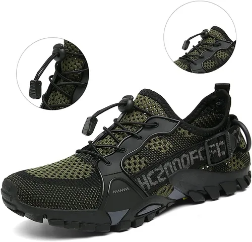 Vista 4 de Zapatos de agua para hombre y mujer, zapatos de senderismo al aire libre, secado rápido, zapatos acuáticos para playa, senderismo, senderismo