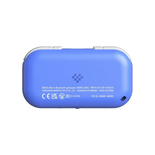 Vista 4 de 8Bitdo Micro Bluetooth Gamepad Pocket-sized Mini Controller for Switch, Android, and Raspberry Pi, Supports Keyboard Mode (Blue)