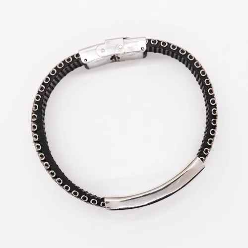 Vista 5 de Pulsera de acero inoxidable con texto en inglés "To My Son In Law Father - I Didn't Give You The Gifts Of Life" - Regalos inspiradores de graduación