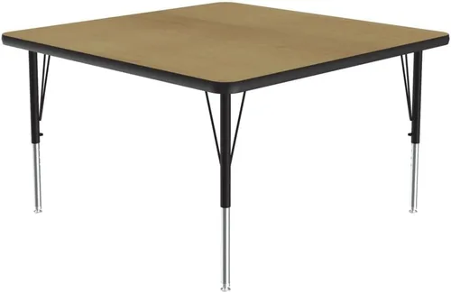Vista 123 de Correll - Mesa rectangular de actividades para el aula de 24 x 36 pulgadas, altura ajustable (19-29 pulgadas), parte superior de nogal colonial