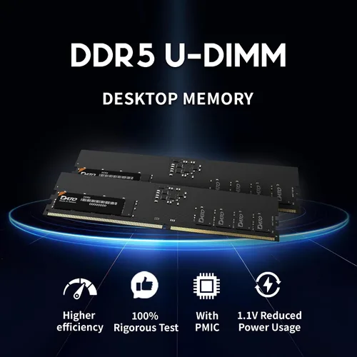 Vista 2 de DATO 16 GB de RAM, memoria DDR5 para escritorio y PC, 4800 MHz PC5-38400 CL40 1.1V 288-PIN UDIMM