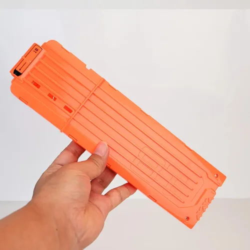 Vista 4 de Paquete de 2 cargadores de clip de recarga rápida de 18 dardos para Nerf N-Strike Elite Series (naranja)