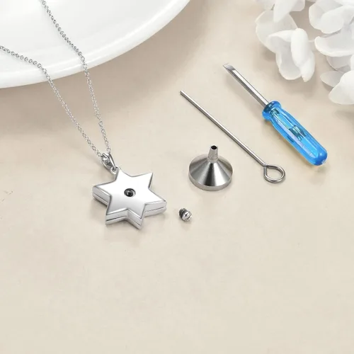 Vista 53 de YFN Collar de estrella de David de plata de ley, concha de abulón, árbol de la vida, joyería judía, regalos para mujeres y hombres