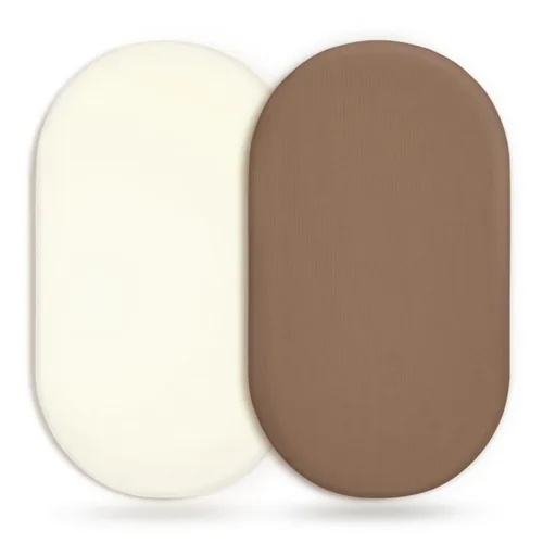 Vista 21 de GRSSDER Sábanas de Moisés Ajustables Elásticas Ultra Suaves, Paquete de 2, Ajuste Universal para Moisés, Cuna de Bebé, Canasta Moisés, Colchón Oval