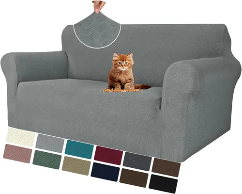 Vista 34 de MAXIJIN Funda elástica para silla con brazos, 1 pieza para sofá o silla de estar, funda antideslizante (31-46 pulgadas), protector de muebles que se