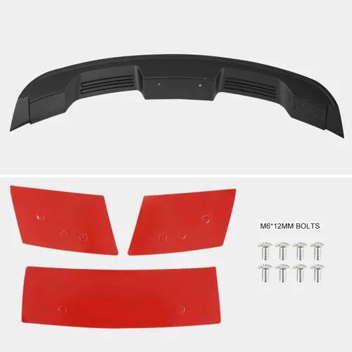 Vista 4 de Spec-D Tuning Alerón trasero de maletero ABS estilo GT500 negro mate para modelos Ford Mustang 2015-2022