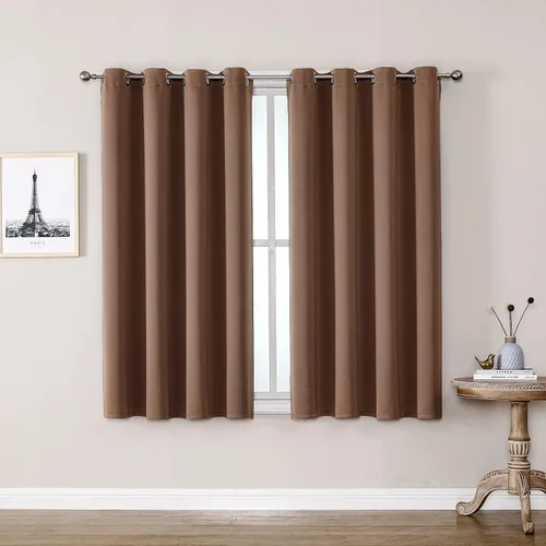Vista 53 de ChrisDowa - Cortinas cortas para ventana de 40 pulgadas para dormitorio - Cortinas cortas con ojales y aislamiento térmico para oscurecer