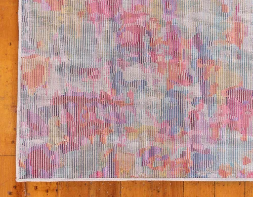 Vista 9 de Tapete Unique Loom colección Jardin para múltiples áreas, abstracta, vibrante, Polipropileno, Multicolor / naranja