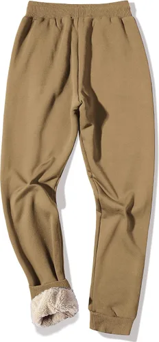 Vista 22 de MACHLAB Pantalones deportivos térmicos de forro polar para hombre, pantalones de chándal gruesos y cálidos para invierno
