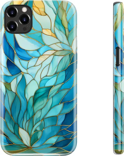 Vista 111 de LUHOURI Funda para iPhone 12 Mini, compatible con carga inalámbrica, doble capa, interior de silicona suave + carcasa exterior dura, bonito diseño