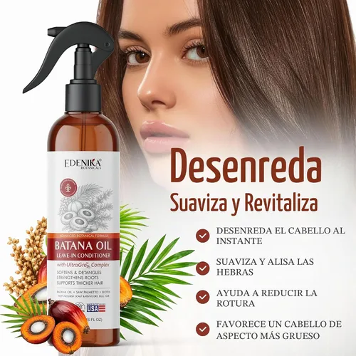 Vista 3 de Acondicionador sin enjuague de aceite Batana y spray desenredante