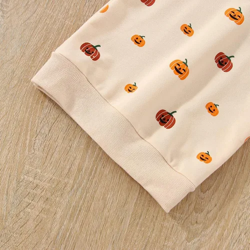 Vista 112 de Sudadera de calabaza para bebé, niña, niño, Halloween, sudadera de gran tamaño, mameluco de burbujas, suéter