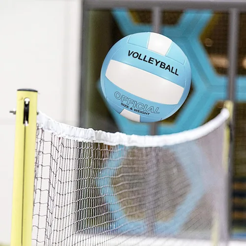 Vista 8 de Voleibol Tamaño Oficial 5 para Interior y Exterior, Voleibols de Toque Suave para Adultos, Juego de Playa, Piscina, Gimnasio, Entrenamiento, Diseño