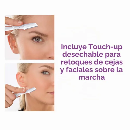 Vista 7 de Schick Hydro Silk Recortadora de acabado perfecto, kit de aseo 8 en 1 para mujer