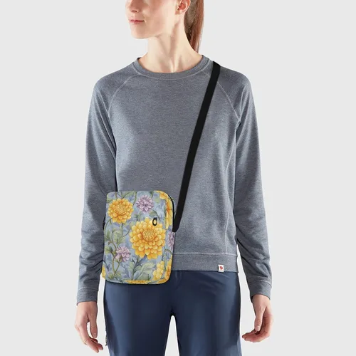 Vista 8 de Vintage Dahlia Flower Yellow Purple messenger bag cute green crossbody bags for women Casual Purse Lady Shoulder Handbags Adjustable Strap for