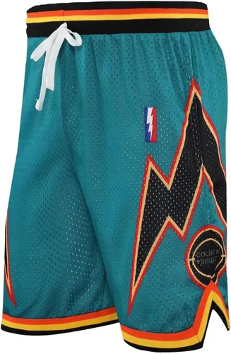 Vista 3 de BOOMLEMON Pantalones cortos de baloncesto para hombre, pantalones cortos de entrenamiento de gimnasio, pantalones cortos deportivos de malla