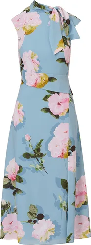 Vista 5 de Adrianna Papell Women's Floral Printed Tie Neck Dress
