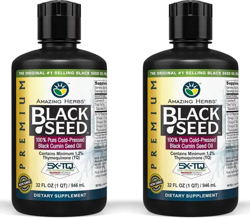 Vista 12 de Amazing Herbs Premium Black Seed Oil Liquid - 8 Fl Oz Glass Bottle