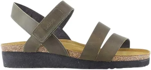 Vista 36 de Naot Kayla sandalia con taco de cuña para mujer Piel de lagarto beige