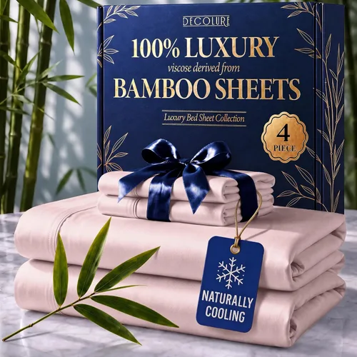 Vista 30 de DECOLURE Sábanas 100% Viscosa Derivada de Bambú Tamaño Individual - Sábanas de Lujo de 3 Piezas Naturalmente Refrescantes, Juego de Cama Ultra Suave