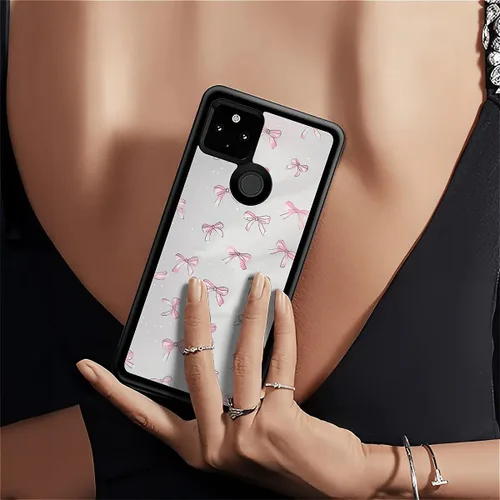 Vista 217 de Compatible con Google Pixel 4A 5G Mobile Case Creative Acrylic Panel trasero Silicona Protección Grip especialmente diseñado para Google Pixel 4A 5G