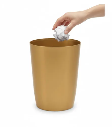 Vista 9 de Mini cesta de basura – Cubo de basura de plástico pequeño y duradero – Parte superior abierta sin tapa, perfil delgado para espacios compactos