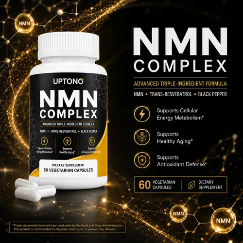 Vista 2 de NMN Complex 950 mg with Trans-Resveratrol, 60 Vegetarian Capsules, 30 Days