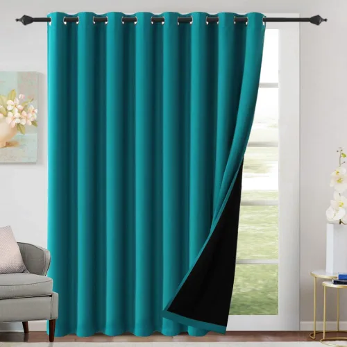 Vista 35 de H.VERSAILTEX Cortinas 100% de opacidad con aislamiento térmico, cortinas opacas completas para sala de estar, cortinas de ventana de eficiencia