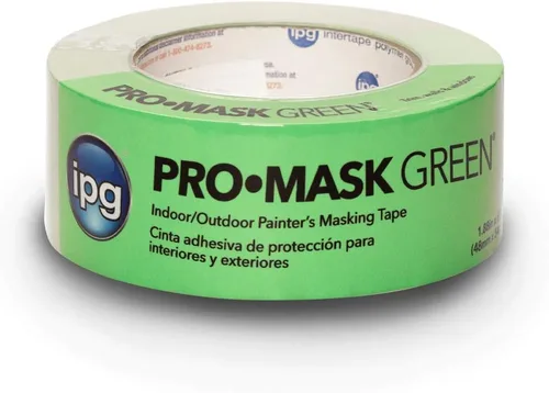 Vista 8 de IPG ProMask Green, 8-Day Painter's Tape, 0.70" x 60 yd, Green, (Single Roll)