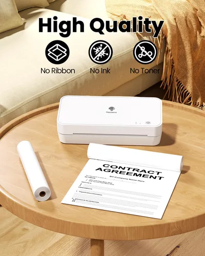 Vista 4 de Phomemo 2 rollos de papel de impresión térmica tamaño A4, secado rápido, papel térmico de 8.27 x 11.69 pulgadas, compatible con impresora térmica