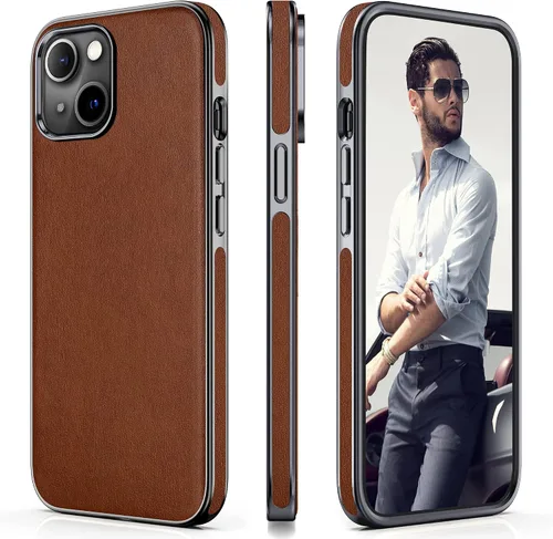 Vista 18 de LOHASIC Funda para iPhone 12 y iPhone 12 Pro - Fundas para teléfono i Phone 12 con borde cromado delgado, fundas de cuero de diseño suave, funda