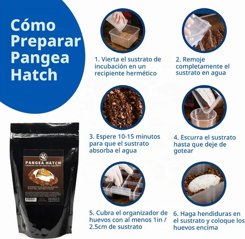 Vista 3 de Pangea Hatch - Sustrato de incubación de huevos de reptil premium, 1 libra