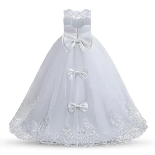 Vista 3 de NNJXD - Vestido largo de tul para niñas