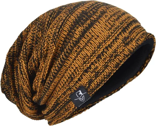 Vista 15 de Gorro de punto holgado con calavera de gran tamaño para hombre tipo skullcap