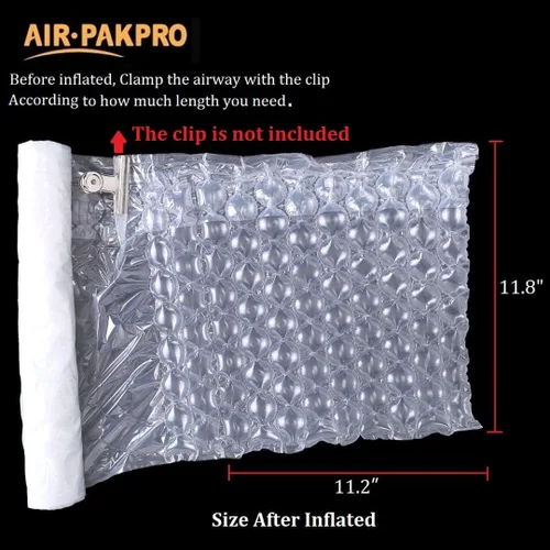Vista 3 de Cojines de aire inflables resistentes de 33 pies/rollo, bolsas de cojines de aire, bolsas de embalaje de papel de embalaje para envío y embalaje