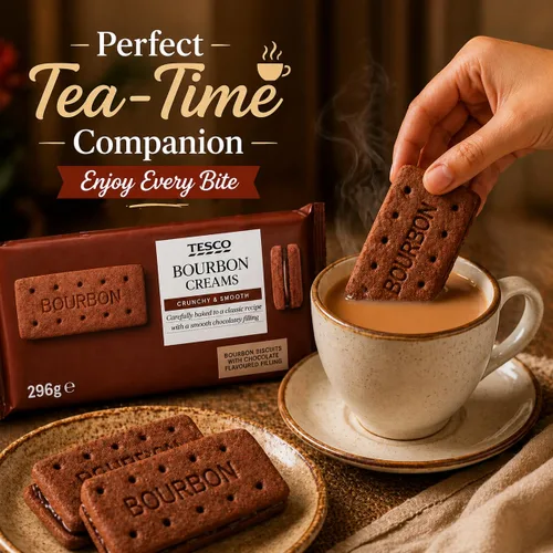 Vista 2 de Tesco Galletas Cremas Bourbon 296G