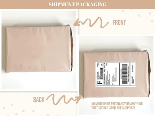 Vista 4 de Caja de anuncio de embarazo "Hi Grandma & Grandpa" Dile a tus padres que estás embarazada Body sorpresa para revelar el embarazocaja de regalo